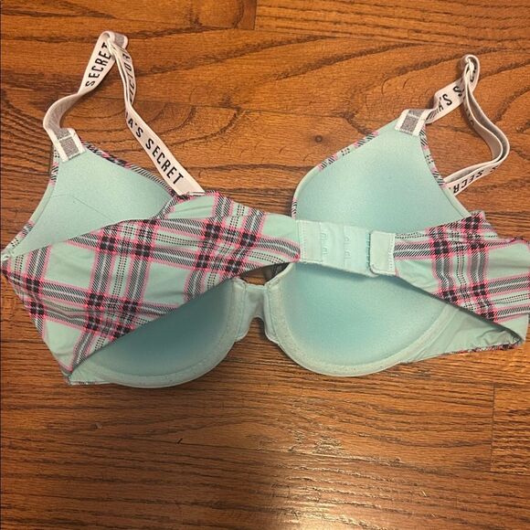 Victoria's Secret Pastel Plaid Bra 34C    A - Picture 2 of 3